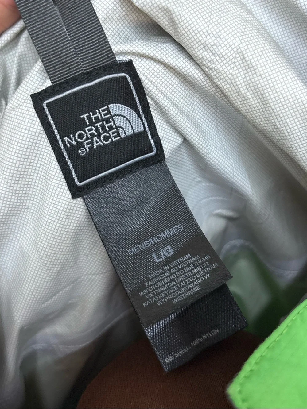 The North Face Hyvent 2.5L Rain Hooded Jacket Grey Green Mens Large